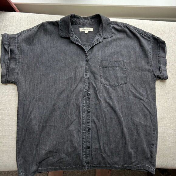 Madewell Black Button Down Shirt - Picture 2 of 7